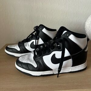 Black and White High-Top Sneakers